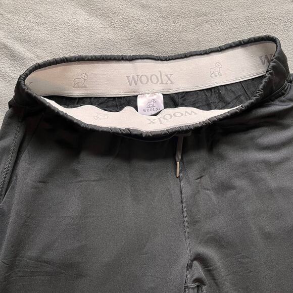 Woolx Merino Joggers Womens Sz XL Black Wool Blend Drawstrings Athleisure Pants - Picture 6 of 9